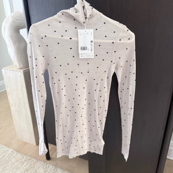 COS polka dot merino wool turtleneck - Small - Picture 6 of 7